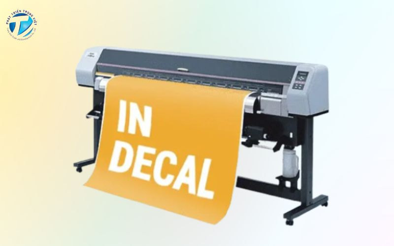 Máy in tem nhãn decal được thiết kế để in trên các loại giấy decal 